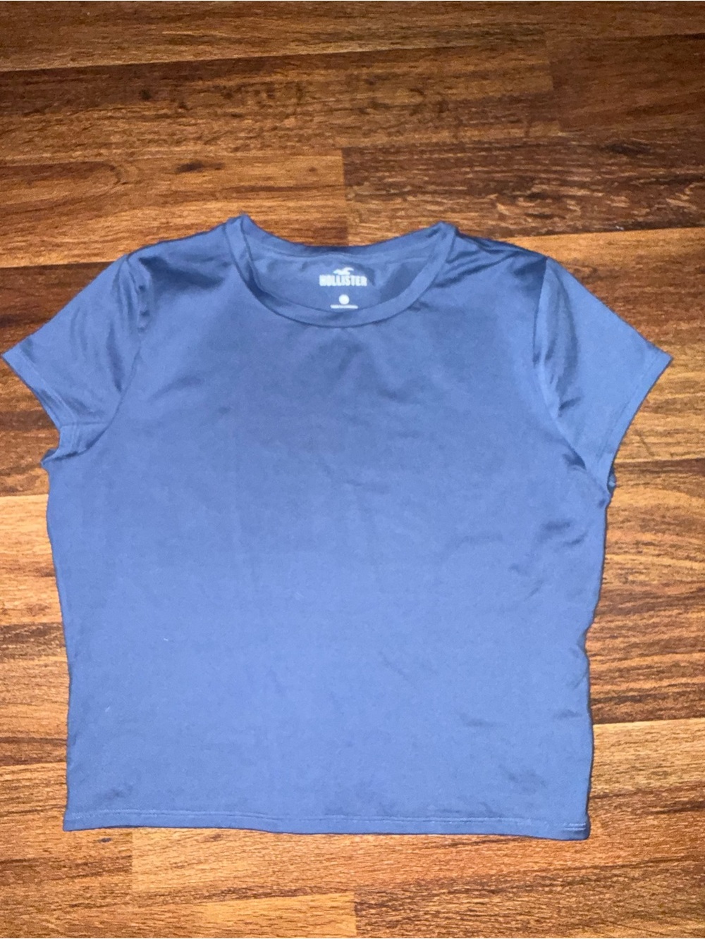 Hollister Women's Solid Blue Crew T‑Shirt